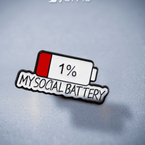 Broche Bateria social 1%