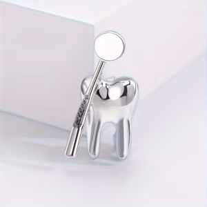 Broche Dente com espelhinho